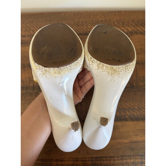Louis Vuitton Y2K Murakami White Multicolor LV Buckle Mule Sandals Heels EU 40 - Picture 10 of 15